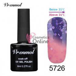 Oja Semipermanenta Soak Off UV Vrenmol 8ml Cameleon 5726 Purple-Rose